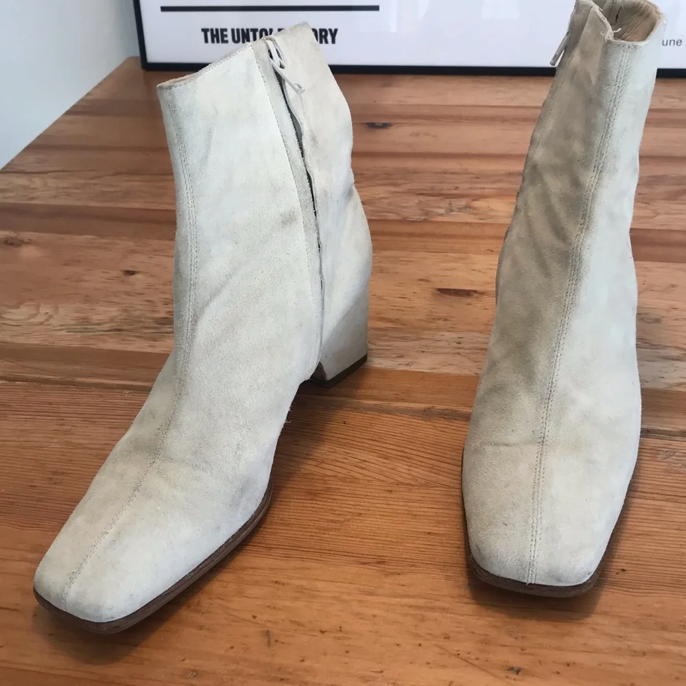 Pverdi paris cream suede boots - Picture 4 of 6